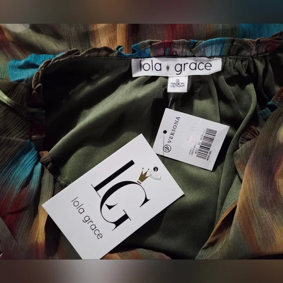 Lola Grace Long Sleeve Multicolor Ruffle Dress - Picture 2 of 9